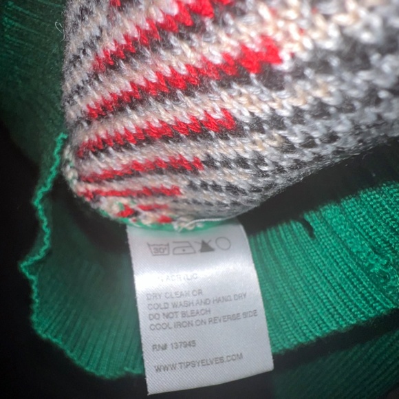 Tipsy Elves Ugly Christmas Sweater Birthday Boy Jesus Funny Party Festive Green - Picture 7 of 11